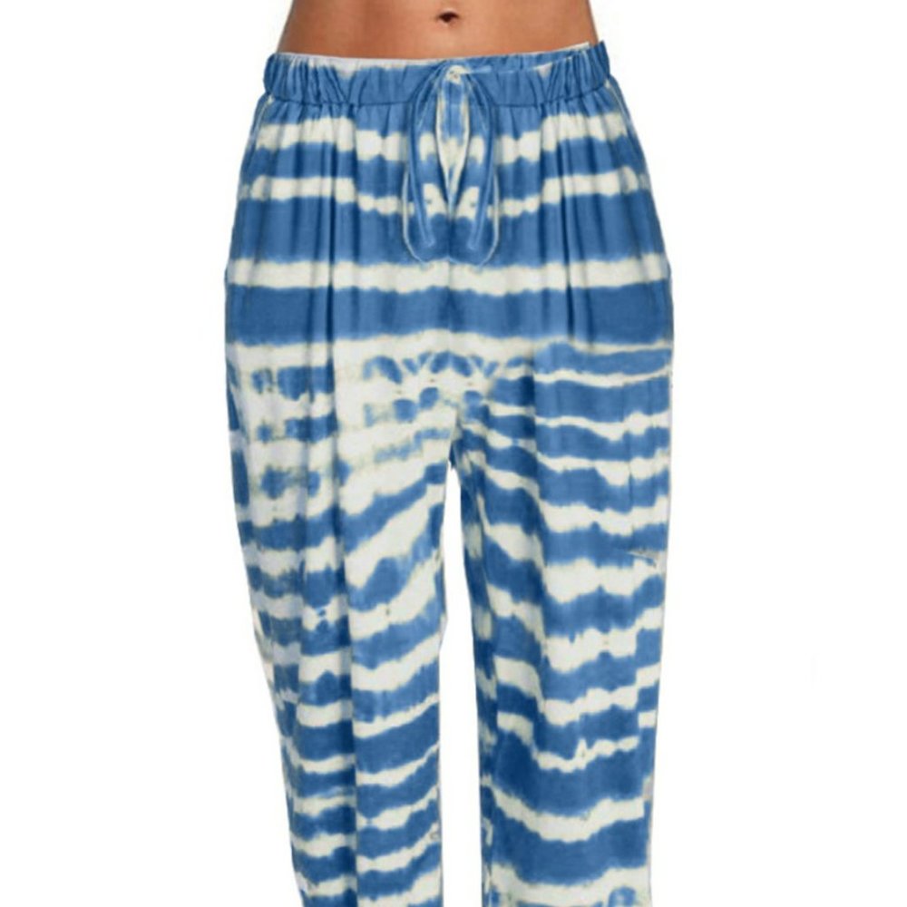 Tie Dye Drawstring Waist Pants